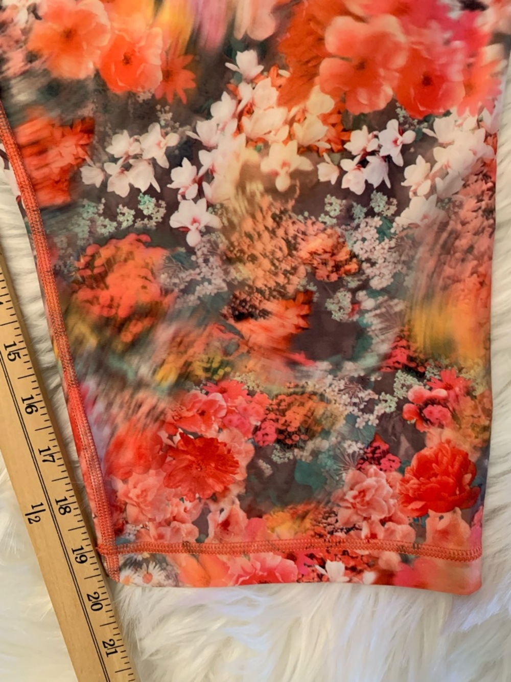 Athleta Women’s 3X Elation Capri Leggings Renewed Spring Bloom Floral Peach - Picture 10 of 15